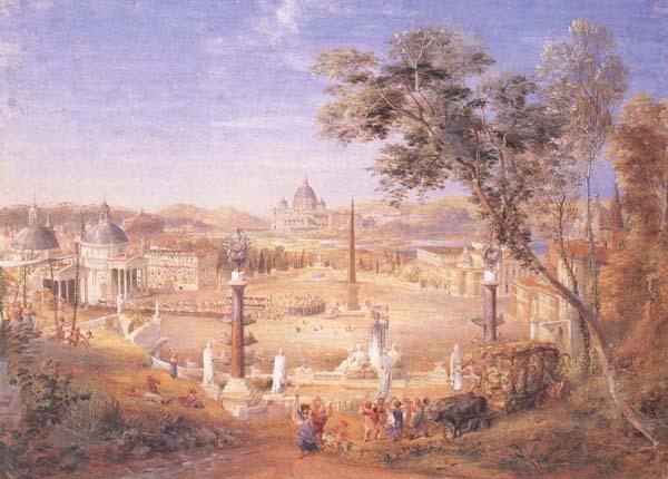 Samuel Palmer A View of Modern Rome china oil painting image